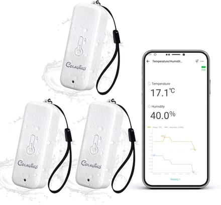 Temperatuur Vochtigheidssensor - Slimme Meter - Klimaat Monitoring - Draadloos Zigbee Protocol - 3 Stuks Set