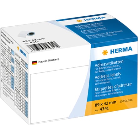 HERMA Adressetik. auf roln wit 89x42 mm Papier 250 St.