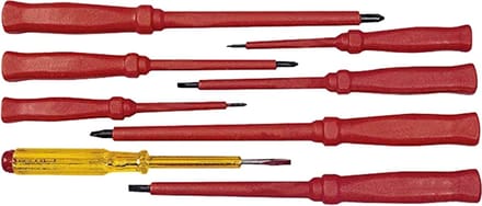 COGEX - SCHROEVENDRAAIERSET + TESTER - 230V 8ST: 4 Tournev - 16127