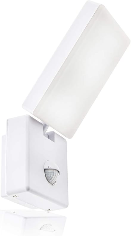 Draaibare LED Buitenlamp met Bewegingssensor 10W - 800 Lumen - IP54 - Daglicht Wit