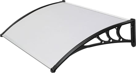 Zwarte Buitenluifel ABS 150x100 cm - Compacte Overkapping voor Deur of Raam