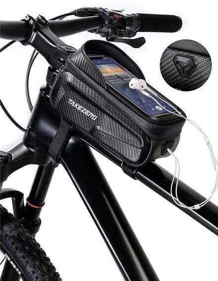 EtuiTab - Fietstas - Waterdicht - 2L - Zwart met Koolstofafwerking