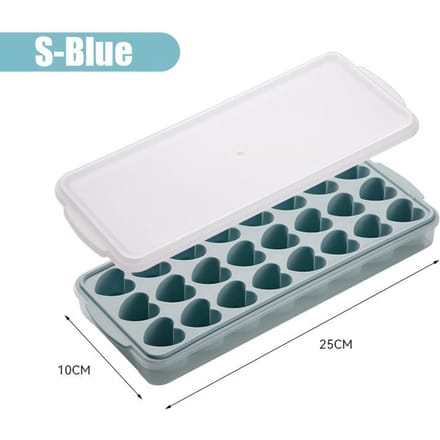 24 grilles en silicone réutilisable en forme de cœur pour glaçons à cocktail, moule à glaçons pour bar, machine à glaçons pour vin bleu