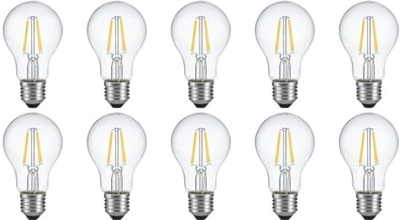 SPL E27 LED Lamp 4W met Dag en Nacht Sensor - Warm Wit - LED Filament - Vervangt 40W - 10 Stuks