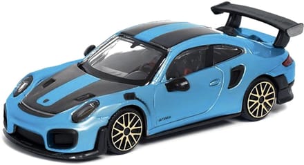 Bburago Porsche 911 - Modelauto - Schaal 1:43 - Blauw/Zwart