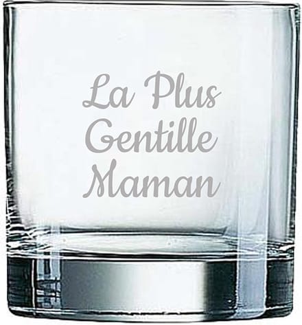 Whiskeyglas gegraveerd - 38cl - La Plus Gentille Maman
