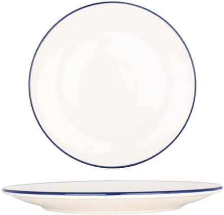 Bonna Dinerbord - Linea Blue - Porselein - 25 cm - set van 6