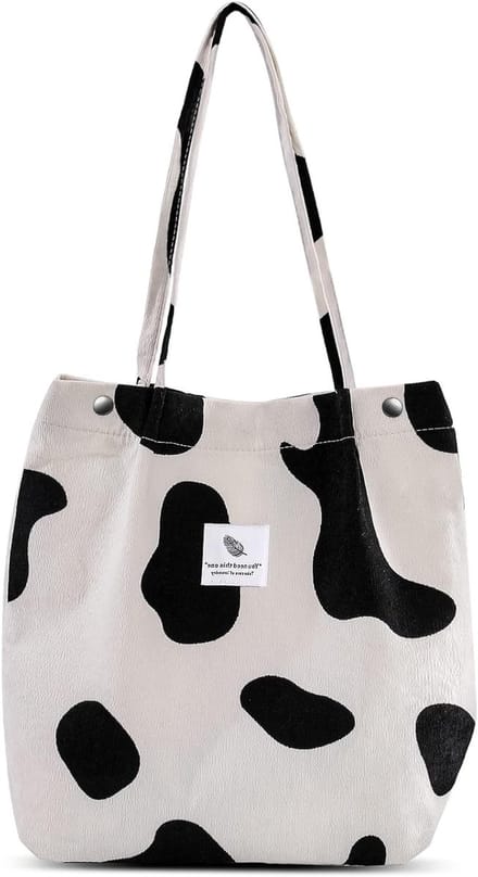Dailygoods - Modieuze Corduroy Schoudertas voor Dames, Grote Capaciteit, Luipaard