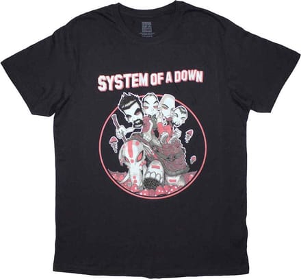 System Of A Down - Mushroom People Heren Tshirt - L - Zwart