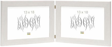 Deknudt Frames fotolijst S41VF1 H2H - wit - tweeluik -  2x 13x18 cm