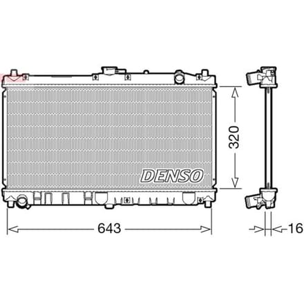 Radiator, motorkoeling DENSO DRM44031