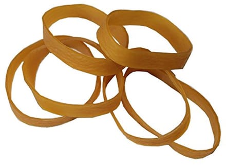 Elastieken met opbergdoos voor kantoor en school - 80x 10mm banden