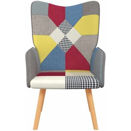 Vidaxl Fauteuil, Patchwork, Bekleed met Stof