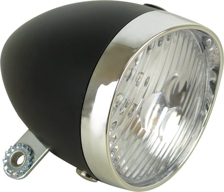 Dresco Koplamp Fiets Classic Zwart - Fietsverlichting - Classic - 3 LEDs - Zwart