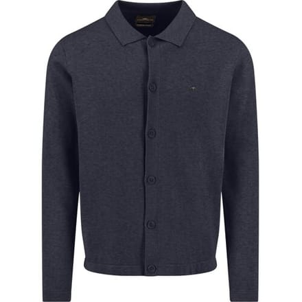 Fynch-Hatton Vest Subtle Cotton Mélange Buttoned Superfine Cotton Navy / male