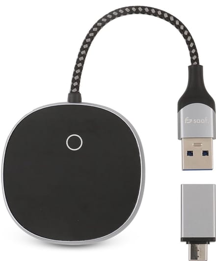 Saaf DS100 Dongle Geschikt voor Apple CarPlay - Draadloos - USB-C + USB-A - Verbind Automatisch