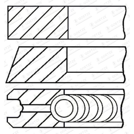 Goetze Engine Zuigerveerringset Goetze Diamant Gecoat LKZ-Ring GOETZE 08-433007-00