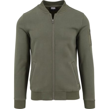 Urban Classics - Sweat Bomber jacket - M - Groen
