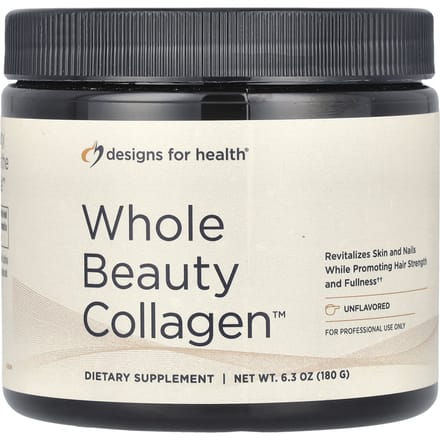 Designs For Health, Whole Beauty Collagen™, Non aromatisé, 6,3 oz (180g)