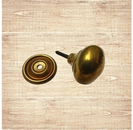 Screw In Cabinet Knob Antique Brass 32mm