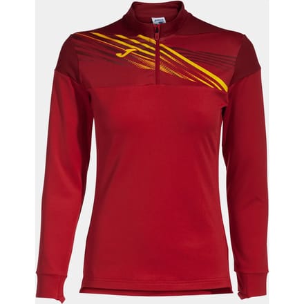 Joma Elite X Sweatshirt Met Halve Rits Rood L Vrouw