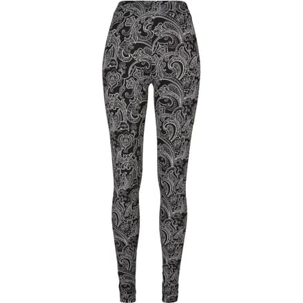 Urban Classics - Soft AOP blacknewpaisley Legging - S - Zwart