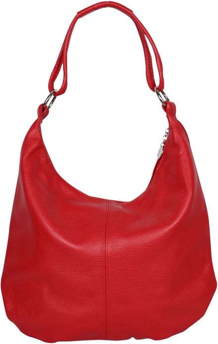 AmbraModa GL25 - dames handtas - schoudertas - hobotas - echt leer - rood