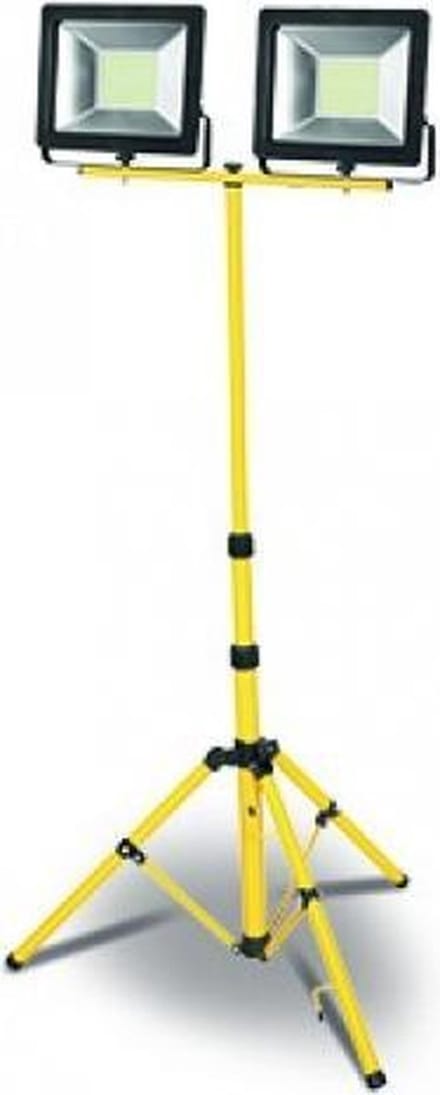 Dubbel LED schijnwerper met statief - IP65 - 2x 50W