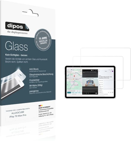 dipos – 2x Pantserfolie geschikt voor ALLDOCUBE iPlay 70 Max Pro | 9H Screenprotector