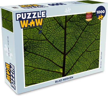 Puzzel Blad nerven - Legpuzzel - Puzzel 1000 stukjes volwassenen