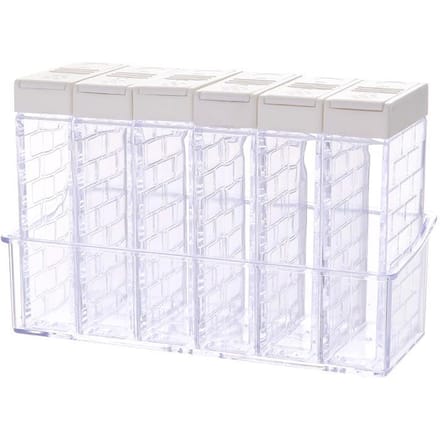 Kruidenopslagtank Transparant Tweewegs Openingsdeksel Kruidendispenser voor Keuken Wit white