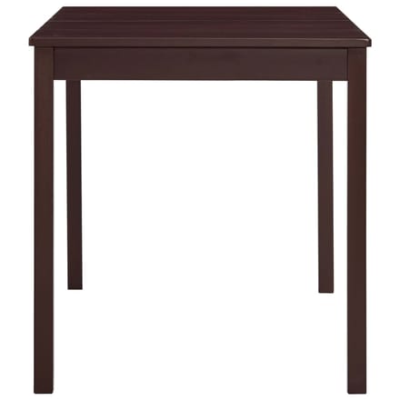 vidaXL - Eettafel - 140x70x73 - cm - grenenhout - donkerbruin