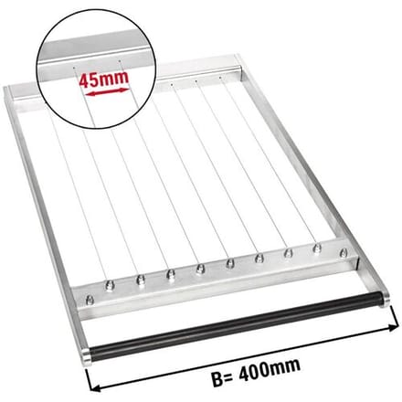 GGM Gastro Rahmen für doppel Pralinenschneider - Drahtabstand: 45mm Zilver