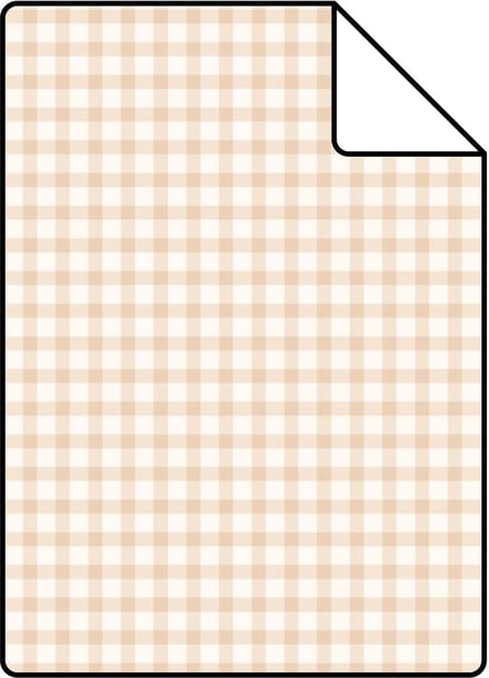 Proefstaal ESTAhome behang ruitjes licht terracotta - 26.5 x 21 cm - 131642-S