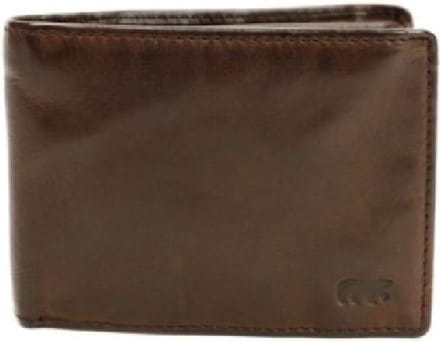 Bear Design Cow Lavato Leren Billfold - Donkerbruin