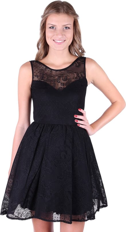 Zwarte kanten ballerina mini