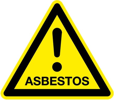 Waarschuwingssticker asbestos 100 mm
