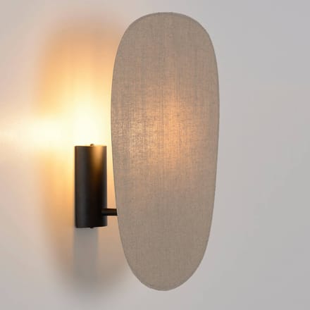 MARKET SET wandlamp Screen 70's, 40 cm hoog, jute, textiel