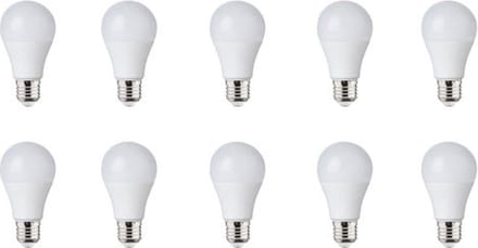 LED Lamp 10 Pack - E27 Fitting - 10W Dimbaar - Warm Wit 3000K