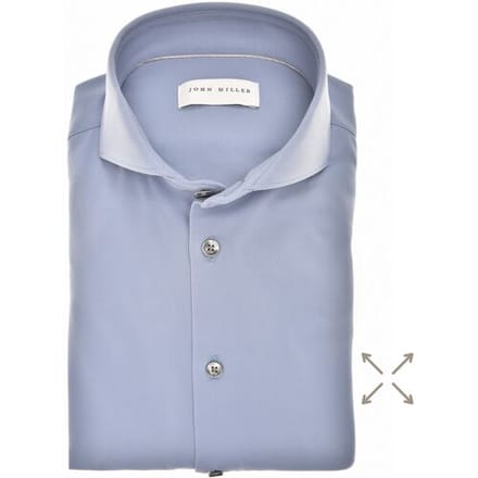 John Miller Overhemd Plain Hyperstretch Comfort Shirt Denim Blue / male