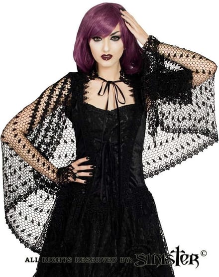 Sinister - W003 Cape/Mantel/Poncho - Zwart