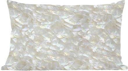 Sierkussens - Kussentjes Woonkamer - 60x40 cm - Parelmoerglans - Wit - Schelp
