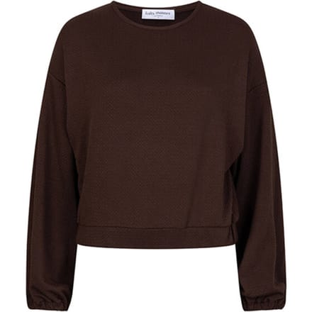 Lofty Manner T-shirt Top Amala Qh03 212 Dark Brown Dames Maat - L