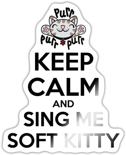 The Big Bang Theory Sing Soft Kitty Sticker Maat S (max. 10 x 10cm)