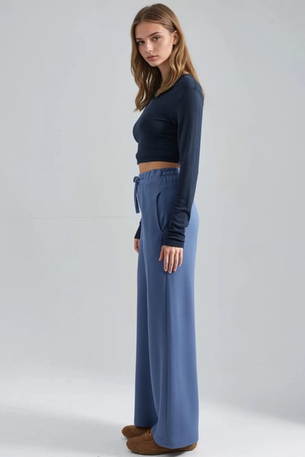 Modal Touch Geplooide Palazzo Broek