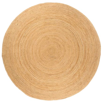 vidaXL - Tapijt - rond - 210 - cm - gevlochten - jute