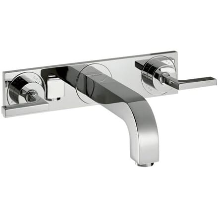 AXOR Citterio 3-hole wall-mounted basin mixer with lever handles UP