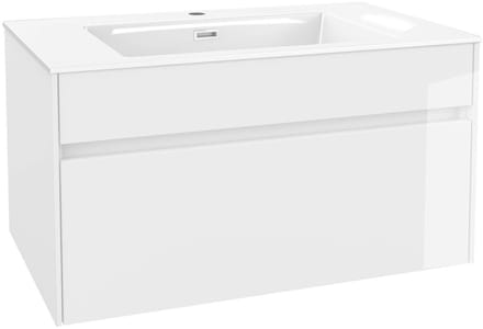 kielle Nefia - Kast met wastafel 80 cm, glanzend wit 50027S800