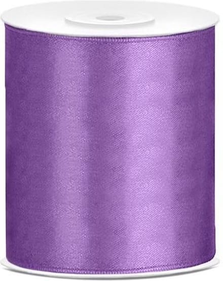 Partydeco - Satijn lint Lavendel 100mm/rol 25m