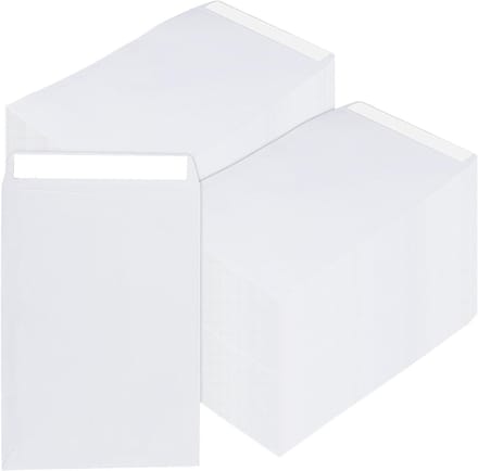 Zelfsluitende enveloppen C5/A5-formaat, 178 x 254 mm, wit, 400 stuks, stevig en waterbestendig
